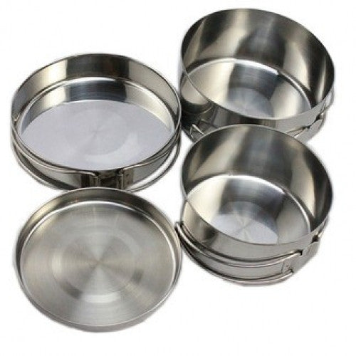 Stainless Steel Camping Cookware Pot Pan Set
